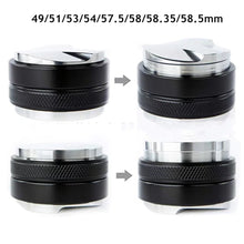 Load image into Gallery viewer, coffee distributor 49/51/53/54/57.5/58/58.35/58.5mm 2 in 1 Espresso coffee tamper Adjustable Tamper Corner موزع قهوة
