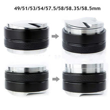 Load image into Gallery viewer, coffee distributor 49/51/53/54/57.5/58/58.35/58.5mm 2 in 1 Espresso coffee tamper Adjustable Tamper Corner موزع قهوة

